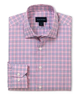 Scott Barber Men's Newport Poplin Melange, Berry
