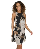 Calvin Klein Women's Sleeveless Chiffon Shift Dress
