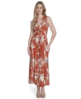 Calvin Klein Women's Sleeveless V-Neck A-Line Dress