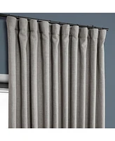 Half Price Drapes Clay Extra Wide Textured Faux Linen Room Darkening Curtain