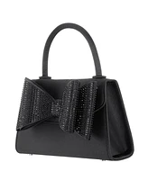 Nina Crystal Double Bow Handheld Satchel Bag