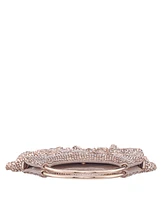 Nina 3-Tiered Crystal Mesh Ruffle Pouch Bag