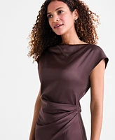 Sam Edelman Women's Cap-Sleeve Side-Slit Midi Dress
