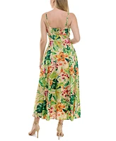 Taylor Women's Printed Sweetheart Fit & Flare Dress