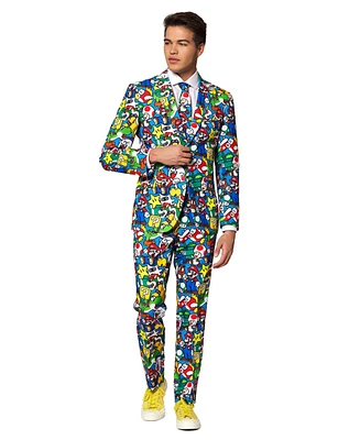 Opposuits Men's Super Mario Licensed Suit