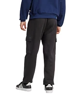 adidas Men's All Season Fleece Loose Cargo Open Hem Pants
