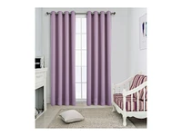 Kate Aurora 100% Hotel Thermal Blackout Lavender Grommet Top Curtain Panels - 50 in. W x in. L