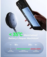 Baseus MagSafe-Compatible 3 in 1 Wireless Charger Stand, Qi2 Certified 15W Wireless Charging Station, Fast Cooling iPhone Charger for iPhone16/15, App