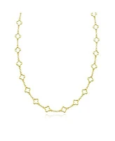 The Lovery Mini Gold Open Clover Link Necklace 14k Gold