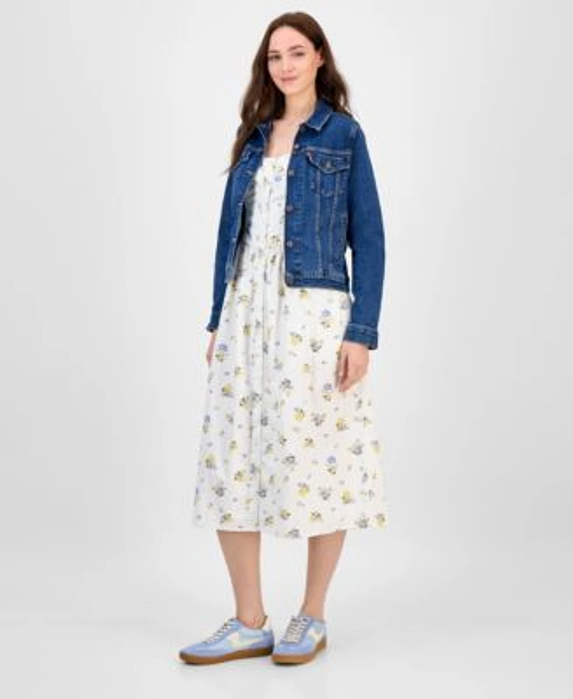 Levis Womens Original Denim Trucker Jacket Adore Midi Dress