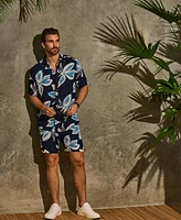 Cubavera Men's All-Over Tropical Print Short-Sleeve Button-Down Shirt