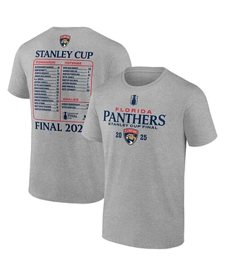 Fanatics Men's Steel Florida Panthers 2025 Nhl Stanley Cup Playoffs Roster T-Shirt