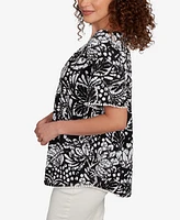 Ruby Rd. Petite Batik Island Paisley Scoop Neck T Shirt