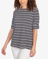 Ruby Rd. Petite Variegated Stripe Knit T Shirt