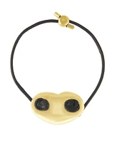 Steve Madden Black Statement Mariner Heart Friendship Bracelet