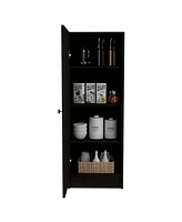 Depot E-shop Uluru Kitchen Pantry, Single Door Cabinet, Four Interior Shelves