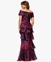 Xscape Petites Printed Long Sheath Dress