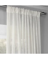 Half Price Drapes Double Layered Off White Sheer Curtain