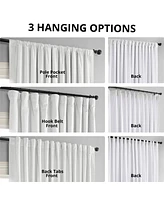 Half Price Drapes Primary White Signature Extra Wide Velvet Blackout Curtain