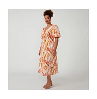 Aura Cascade V-Neck Dress