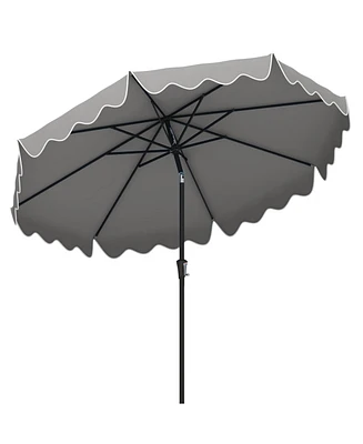 Patio Umbrella with Crank Handle and Push Button Tilt