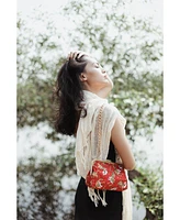 Sumatran Tiger Clutch Bag In Red
