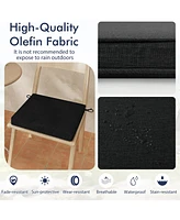 Outdoor Chair Cushion Set of 2 Waterproof Fade-Resistant Olefin Seat Cushions