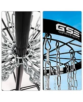 Deluxe 24-Chain Disc Golf Targets Basket, Metal Flying Practice Basket (Black/Blue/Orange/Red)