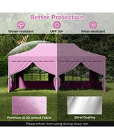 Pop up Canopy with 6 Sidewalls Windows and Carrying Bag