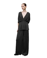 Nocturne Women's V-Neck Beaded Accessory Blouse