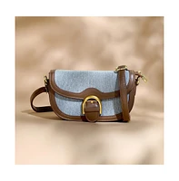 Women's The Denim Curve Shoulder Bag - Indigo Blue