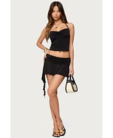Edikted Women's Romee Asymmetric Ruffle Mini Skort