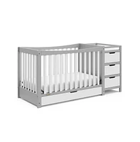 Graco Remi All-in-One Convertible Crib with Drawer and Changer (Pebble Gray)