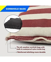 Set of 8 Premium Weather Resistant Regulation and Weight Cornhole Bean Bags.