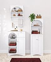 Sourcing Solutions 31.25" Solid Wood Bristol Single Door Arched Bathroom and Laundry Storage Cabinet