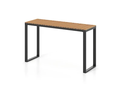 Slickblue Outdoor Rectangle Console Table with Long-Lasting Wpc Tabletop