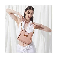 Women's The Monogram Small Shoulder Bag - Baby Pink