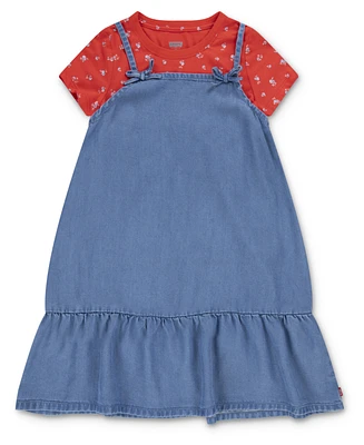 Levi's Big Girls Layerable Dress with T-Shirt