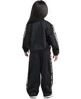 adidas Toddler & Little Girls Tricot Long-Sleeve Full-Zip Jacket Wide-Leg Pants, 2 Piece Set