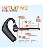 Ultralight Bluetooth Headset with Noise Cancelling Microphone, Bluetooth Earpiece with Charging Case, Auto Pair Usb Dongle for Pc/Laptop, Compatible w