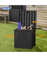 50 Gal Outdoor Resin Waterproof Deck Box with Lockable Lid