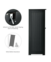 Volenca Bathroom Floor Cabinet Side Storage with 3 Drawers and 1 Cupboard