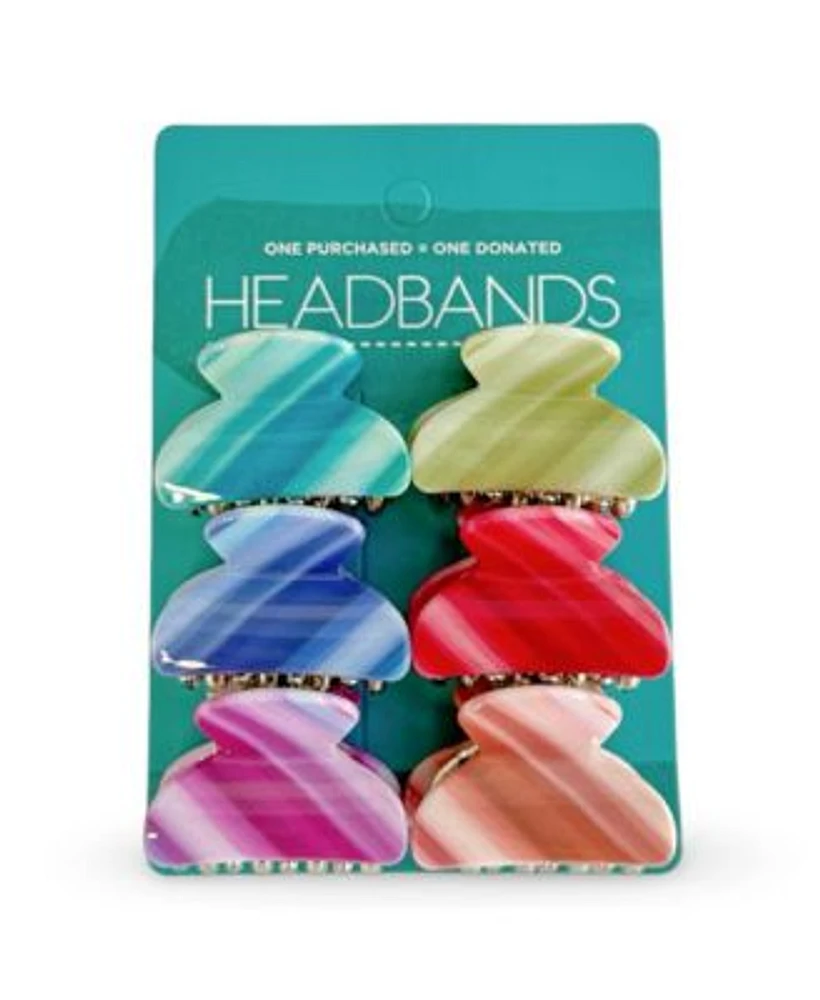 Mini Claw Clip Set Neon Stripes