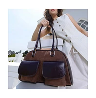 Women's The Utility Suede Shoulder Bag - Mocha Brown