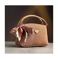 Women's The Denim-Curve Hand Bag - Peanut Brown