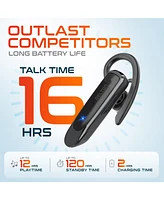 Delton 22X Wireless Mono Bluetooth Headset, Wireless Single Ear Headset With Built-In Two Microphones, Lightweight Bluetooth Phone Earpiece Compatible