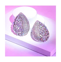 Sohi Women's Gold Teardrop Drop Earrings