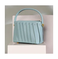 Women's The Pleated Hand Bag - Powder Blue