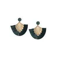 Sohi Women's Gold Tassel Drop Earrings