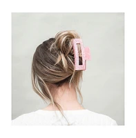 Large Rectangle Claw Clip - Pink